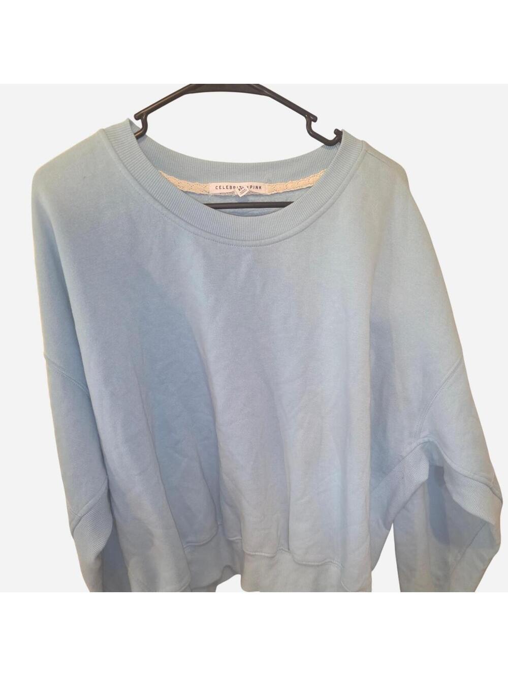 celebrity pink baby blue crewneck sweatshirt in XXL #celebritypink #loungewear